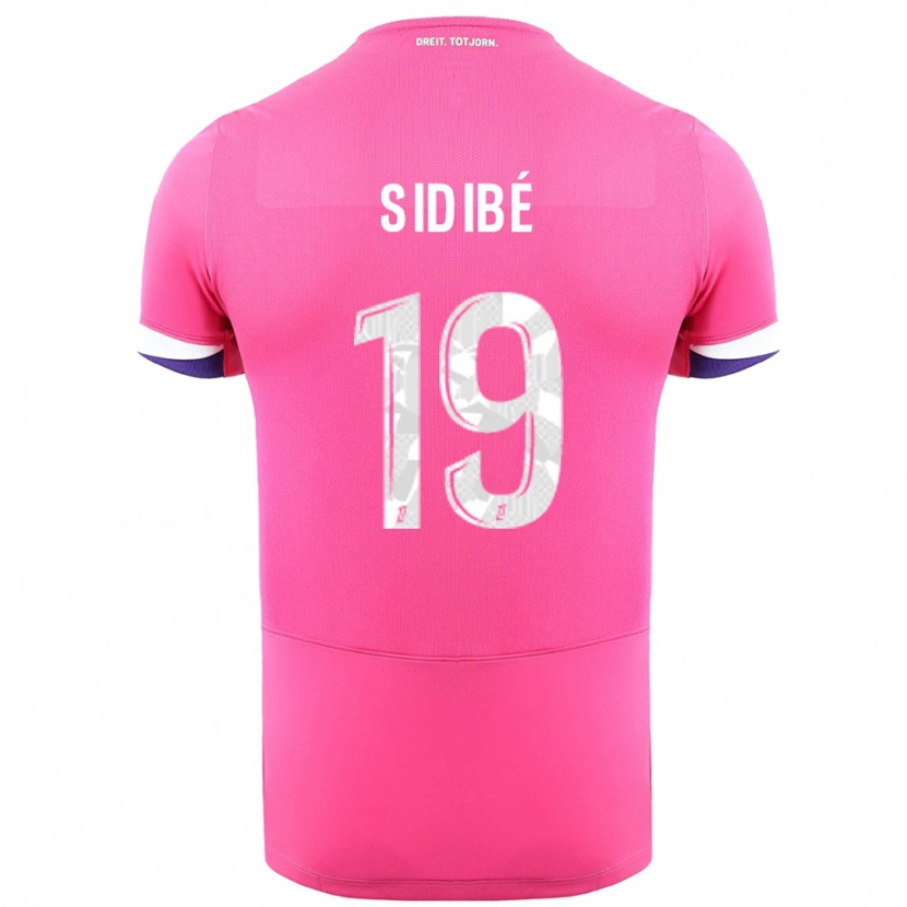 Danxen Kinder Djibril Sidibé #19 Rosa Weiß Auswärtstrikot Trikot 2025/26 T-Shirt