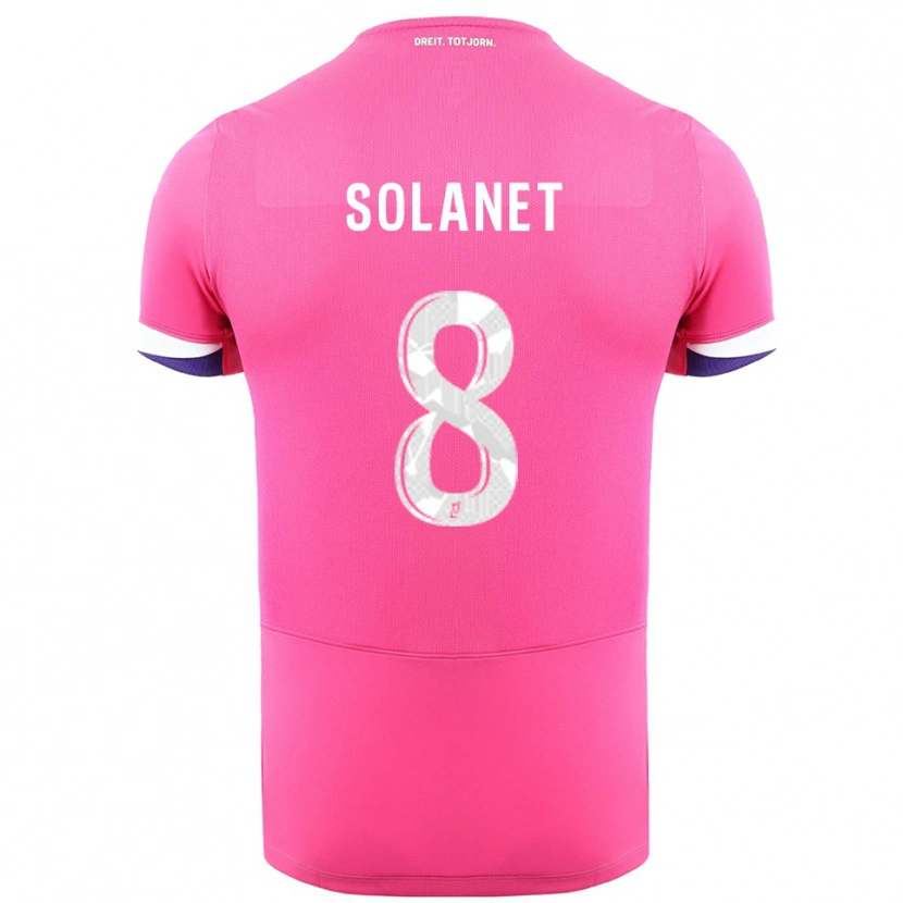 Danxen Kinder Tatiana Solanet #8 Rosa Weiß Auswärtstrikot Trikot 2025/26 T-Shirt