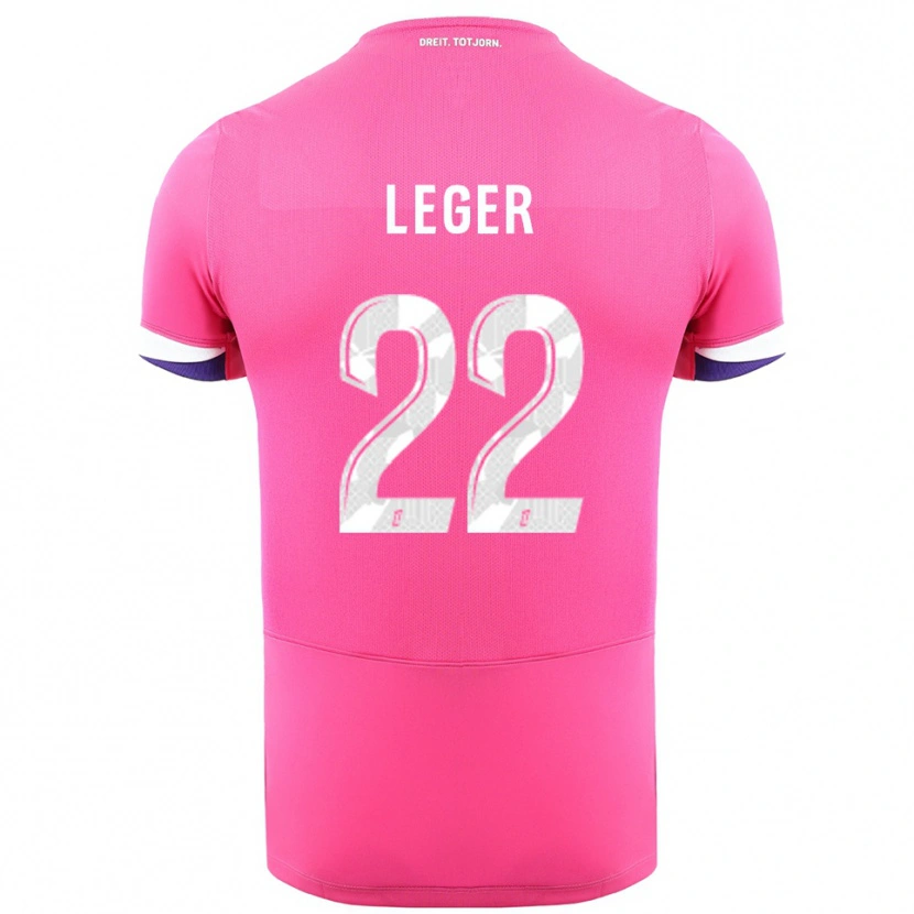 Danxen Kinder Christelle Léger #22 Rosa Weiß Auswärtstrikot Trikot 2025/26 T-Shirt