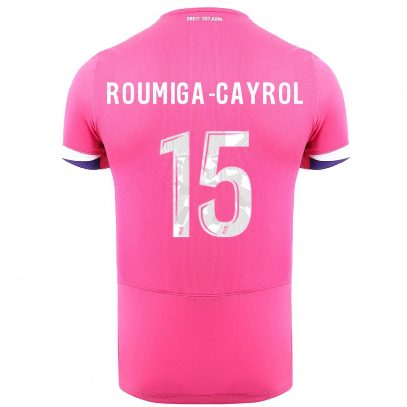 Danxen Kinder Sonia Roumiga-Cayrol #15 Rosa Weiß Auswärtstrikot Trikot 2025/26 T-Shirt