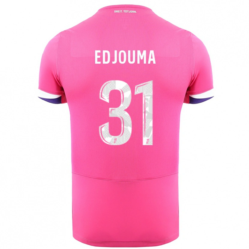Danxen Kinder Noah Edjouma #31 Rosa Weiß Auswärtstrikot Trikot 2025/26 T-Shirt