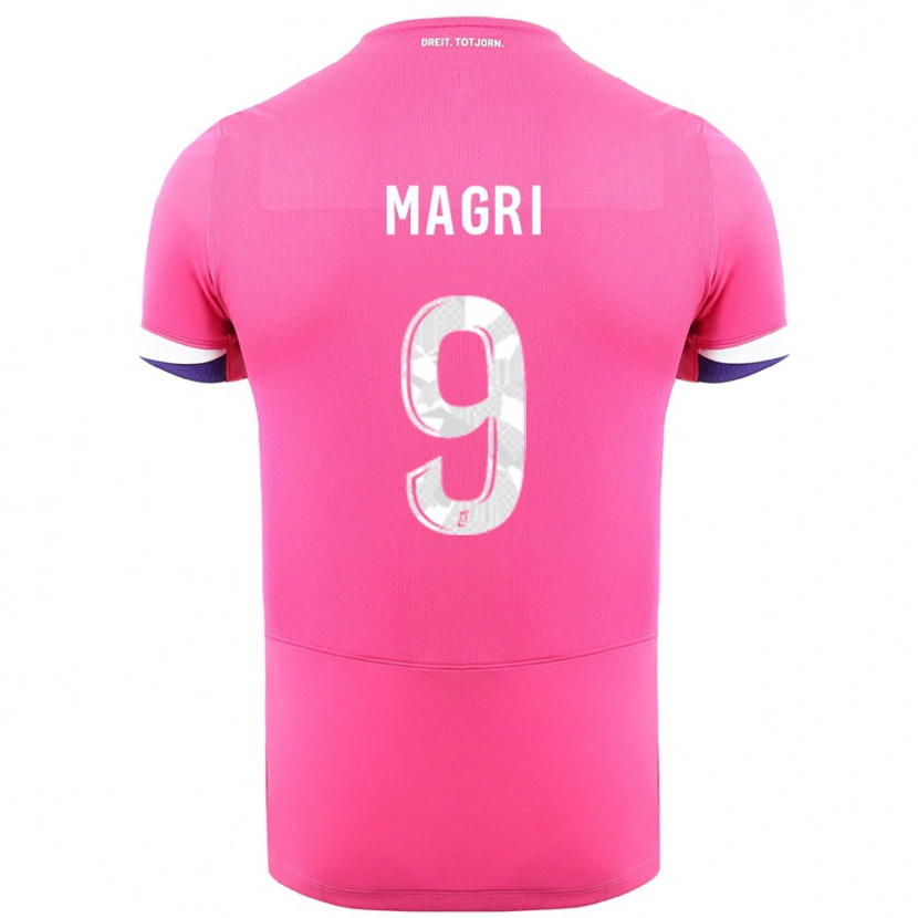 Danxen Kinder Frank Magri #9 Rosa Weiß Auswärtstrikot Trikot 2025/26 T-Shirt