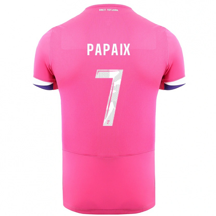 Danxen Kinder Marie Papaix #7 Rosa Weiß Auswärtstrikot Trikot 2025/26 T-Shirt