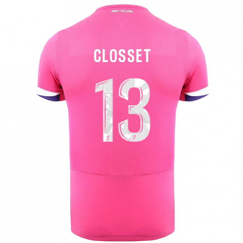 Danxen Kinder Océane Closset #13 Rosa Weiß Auswärtstrikot Trikot 2025/26 T-Shirt