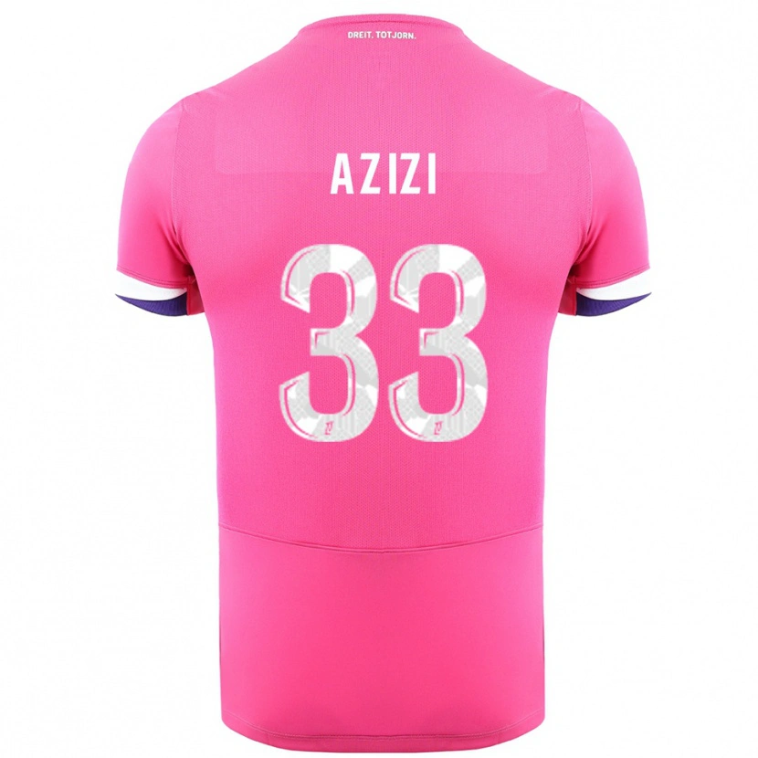 Danxen Kinder Ilyas Azizi #33 Rosa Weiß Auswärtstrikot Trikot 2025/26 T-Shirt