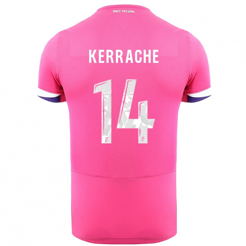 Danxen Kinder Marina Kerrache #14 Rosa Weiß Auswärtstrikot Trikot 2025/26 T-Shirt