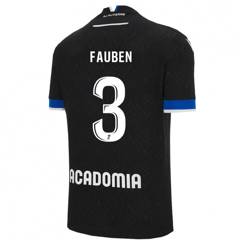 Danxen Kinder Marc-Allan Fauben #3 Schwarz Weiß Auswärtstrikot Trikot 2025/26 T-Shirt