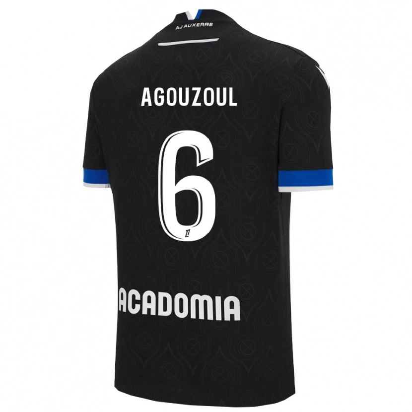Danxen Kinder Saad Agouzoul #6 Schwarz Weiß Auswärtstrikot Trikot 2025/26 T-Shirt