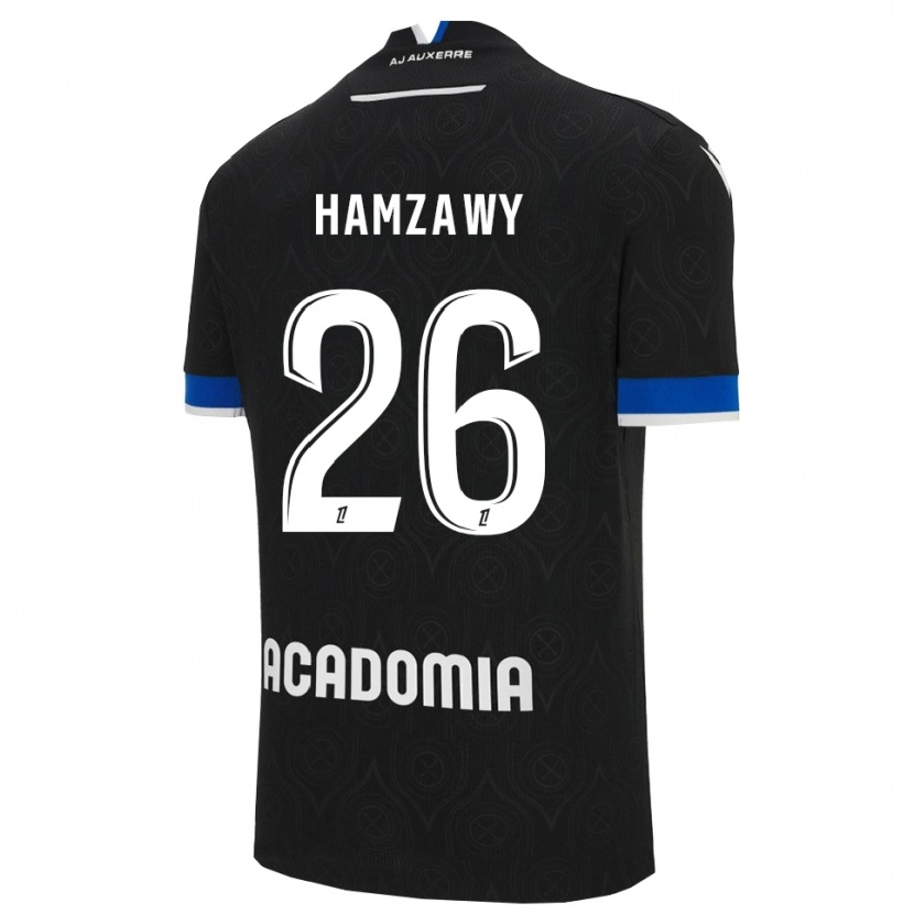 Danxen Kinder Radwan Hamzawy #26 Schwarz Weiß Auswärtstrikot Trikot 2025/26 T-Shirt