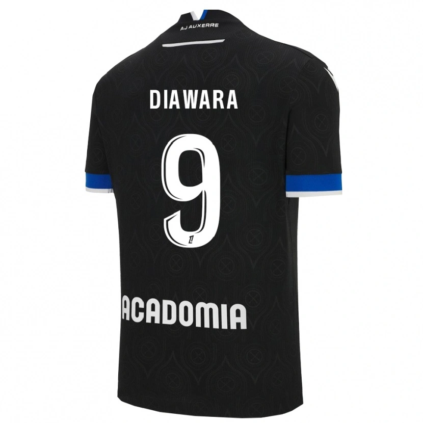 Danxen Kinder Tidiane Diawara #9 Schwarz Weiß Auswärtstrikot Trikot 2025/26 T-Shirt