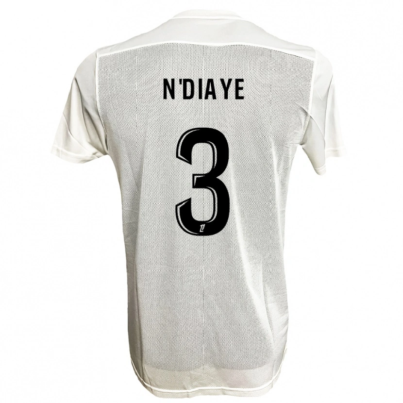 Danxen Kinder Demba N'diaye #3 Schwarz Weiß Auswärtstrikot Trikot 2025/26 T-Shirt