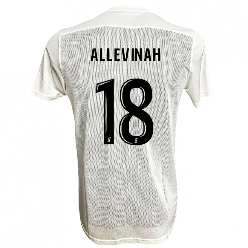Danxen Kinder Jim Allevinah #18 Schwarz Weiß Auswärtstrikot Trikot 2025/26 T-Shirt