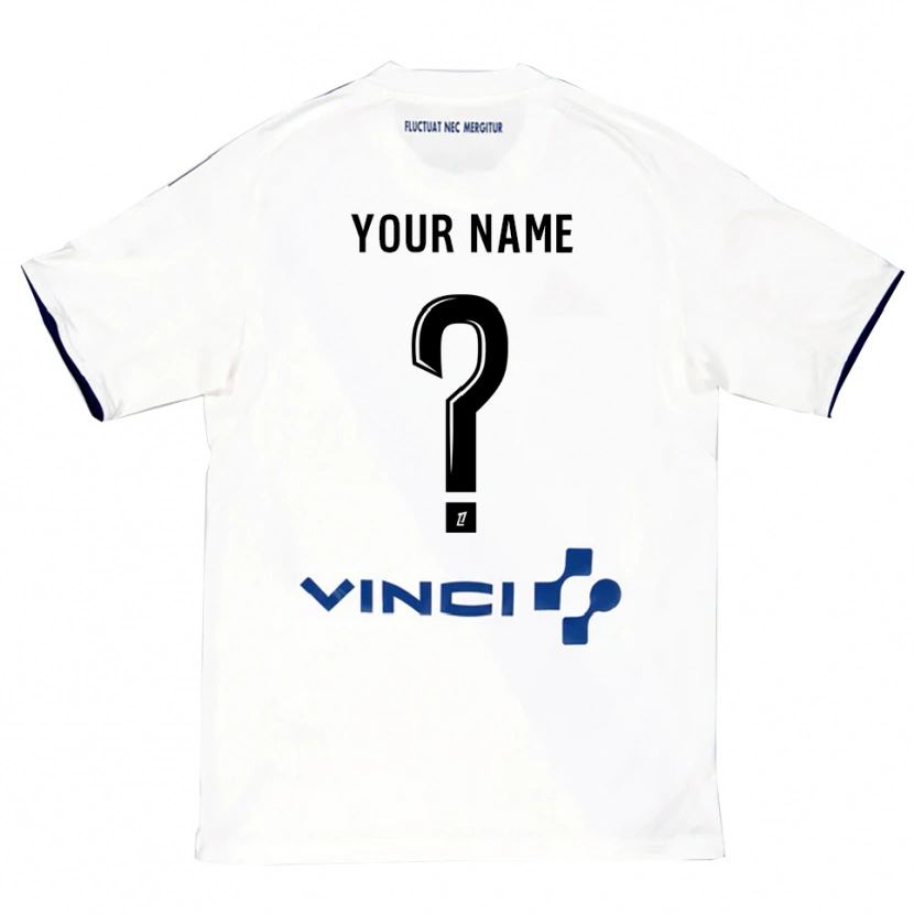 Danxen Kinder Ihren Namen #0 Weiß Blau Auswärtstrikot Trikot 2025/26 T-Shirt