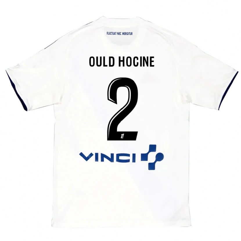 Danxen Kinder Célina Ould Hocine #2 Weiß Blau Auswärtstrikot Trikot 2025/26 T-Shirt