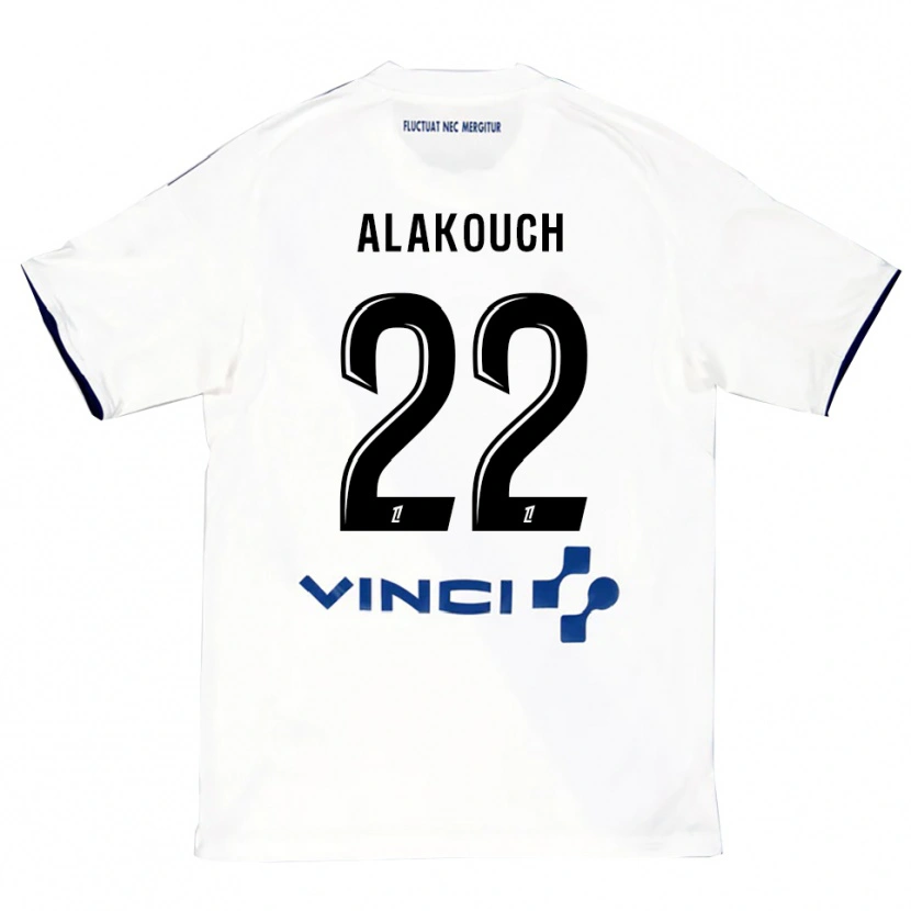 Danxen Kinder Sofiane Alakouch #22 Weiß Blau Auswärtstrikot Trikot 2025/26 T-Shirt
