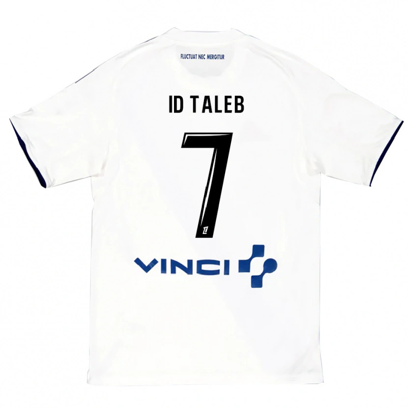 Danxen Kinder Samy Id Taleb #7 Weiß Blau Auswärtstrikot Trikot 2025/26 T-Shirt