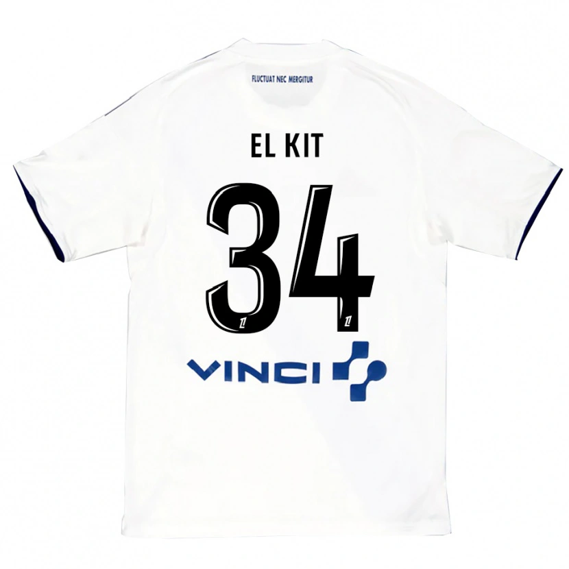 Danxen Kinder Kamil El Kit #34 Weiß Blau Auswärtstrikot Trikot 2025/26 T-Shirt