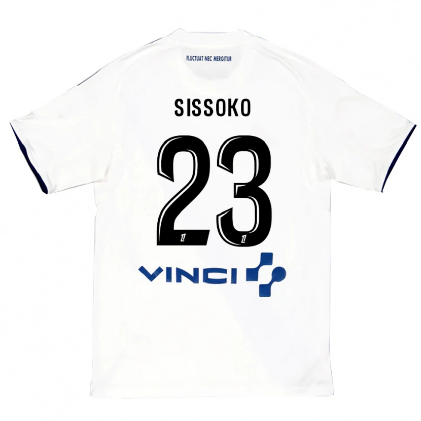 Danxen Kinder Teninsoun Sissoko #23 Weiß Blau Auswärtstrikot Trikot 2025/26 T-Shirt