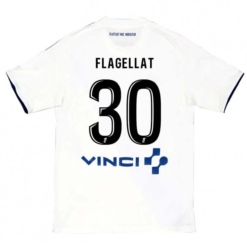 Danxen Kinder Alizée Flagellat #30 Weiß Blau Auswärtstrikot Trikot 2025/26 T-Shirt