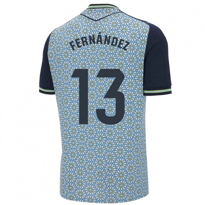 Danxen Kinder Andrés Fernández #13 Blau Marine Auswärtstrikot Trikot 2025/26 T-Shirt