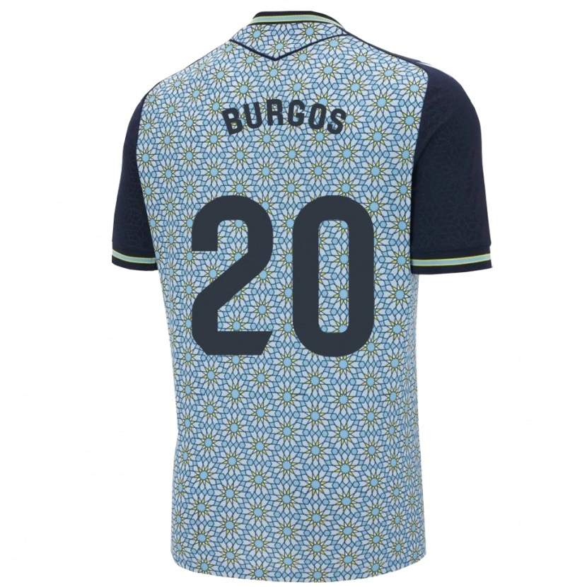 Danxen Kinder Iker Burgos #20 Blau Marine Auswärtstrikot Trikot 2025/26 T-Shirt