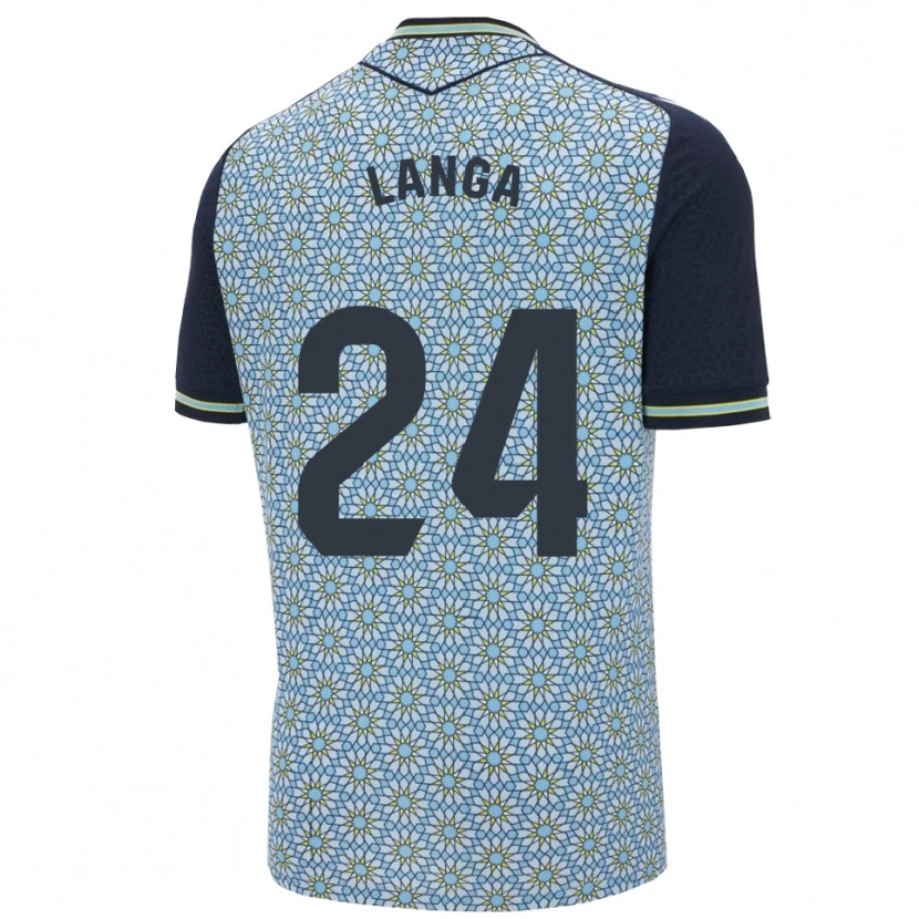 Danxen Kinder Bruno Langa #24 Blau Marine Auswärtstrikot Trikot 2025/26 T-Shirt