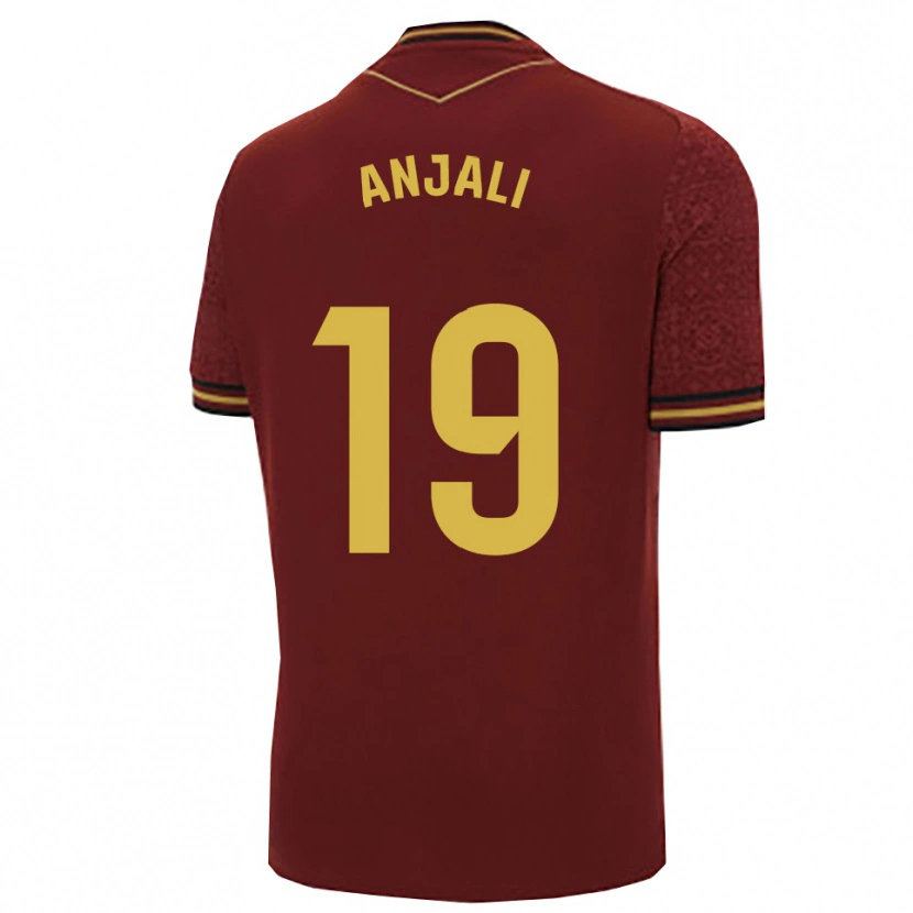 Danxen Kinder Anjali Jane Kaur Singh #19 Burgunderrot Gold Auswärtstrikot Trikot 2025/26 T-Shirt