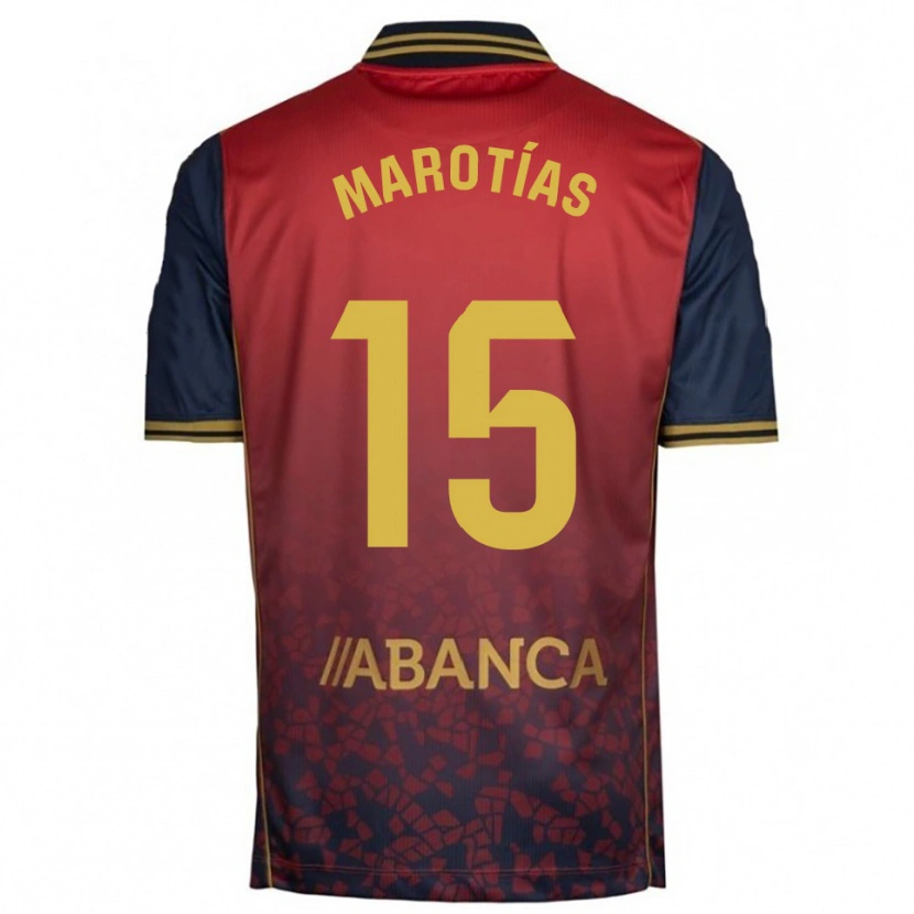 Danxen Kinder Oscar Marotías #15 Rot Marine Auswärtstrikot Trikot 2025/26 T-Shirt
