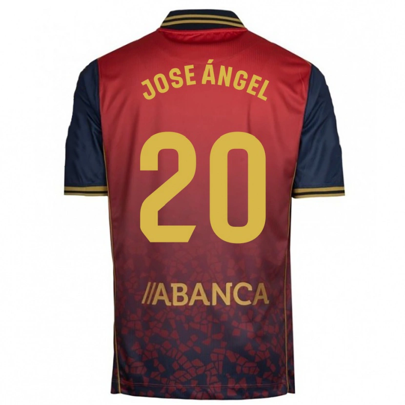 Danxen Kinder José Ángel Jurado #20 Rot Marine Auswärtstrikot Trikot 2025/26 T-Shirt
