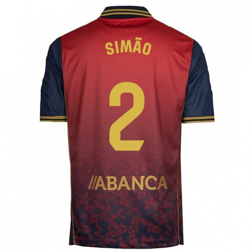 Danxen Kinder Iano Simão #2 Rot Marine Auswärtstrikot Trikot 2025/26 T-Shirt
