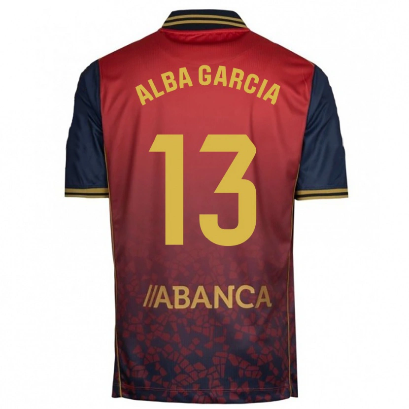 Danxen Kinder Lucía Alba García #13 Rot Marine Auswärtstrikot Trikot 2025/26 T-Shirt