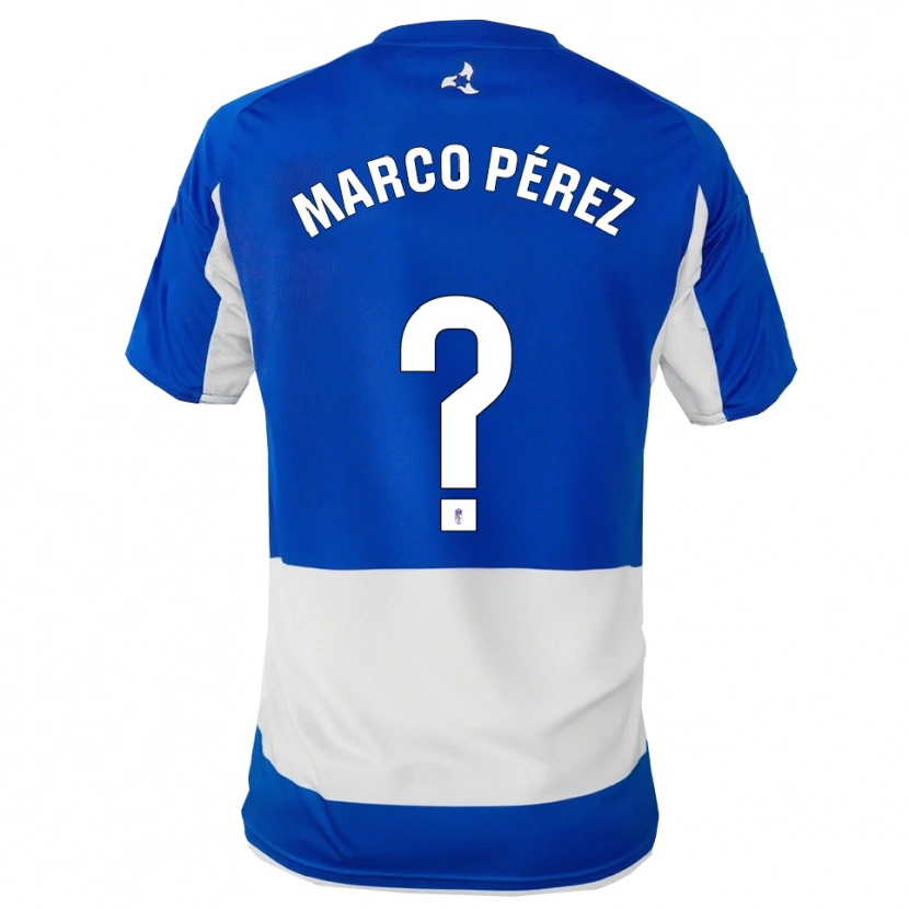 Danxen Kinder Marco Pérez #0 Blau Weiß Auswärtstrikot Trikot 2025/26 T-Shirt