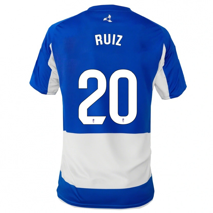 Danxen Kinder Sergio Ruiz #20 Blau Weiß Auswärtstrikot Trikot 2025/26 T-Shirt