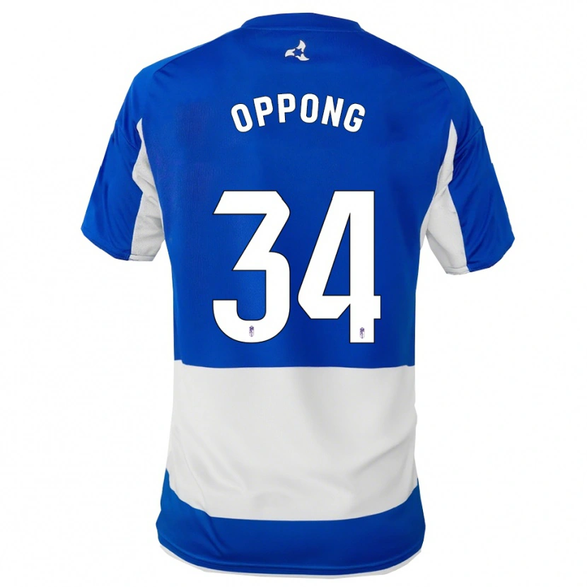 Danxen Kinder Oscar Naasei Oppong #34 Blau Weiß Auswärtstrikot Trikot 2025/26 T-Shirt