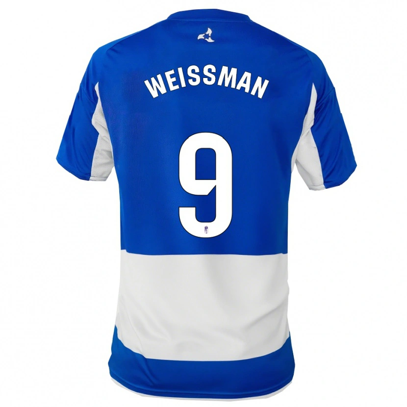Danxen Kinder Shon Weissman #9 Blau Weiß Auswärtstrikot Trikot 2025/26 T-Shirt