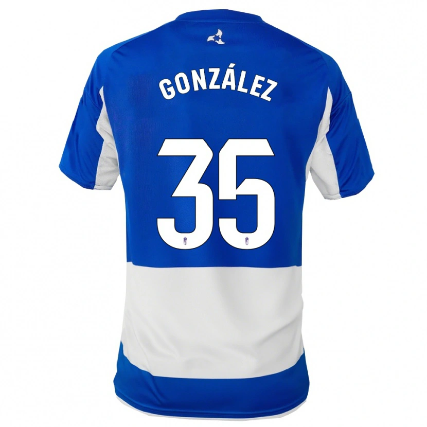 Danxen Kinder Isra González #35 Blau Weiß Auswärtstrikot Trikot 2025/26 T-Shirt