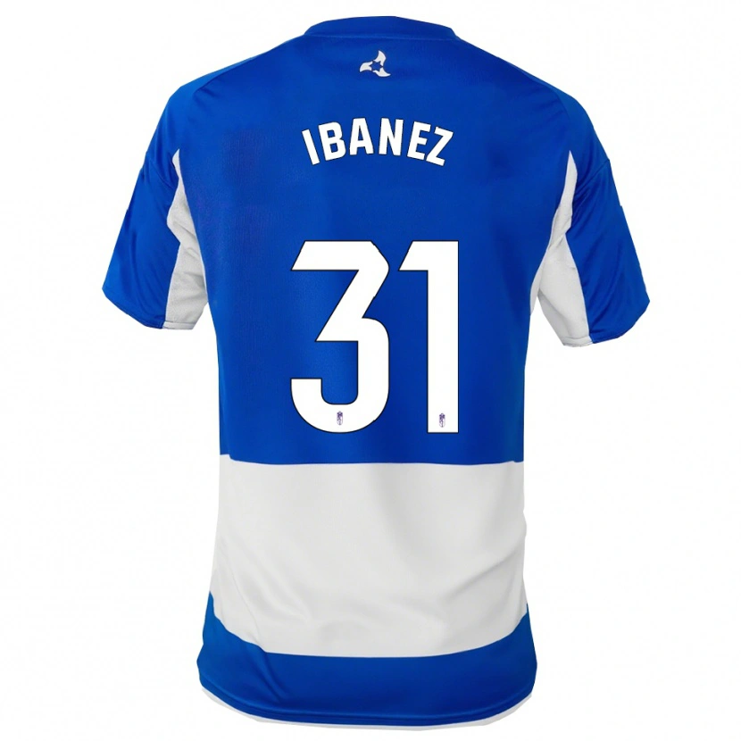 Danxen Kinder Alba Ibáñez #31 Blau Weiß Auswärtstrikot Trikot 2025/26 T-Shirt