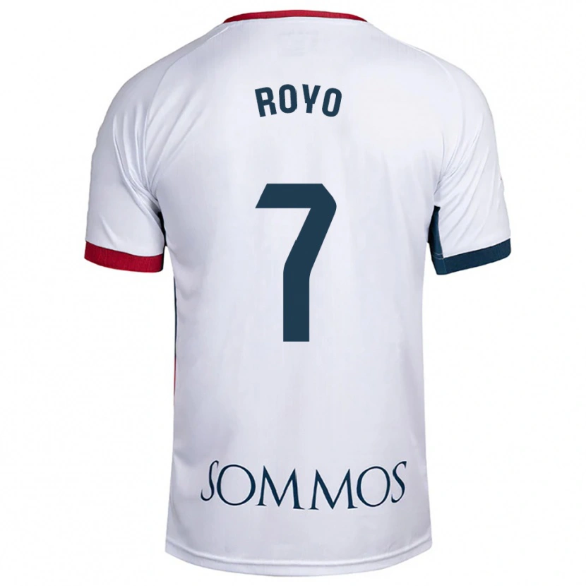 Danxen Kinder Laura Royo #7 Weiß Rot Auswärtstrikot Trikot 2025/26 T-Shirt