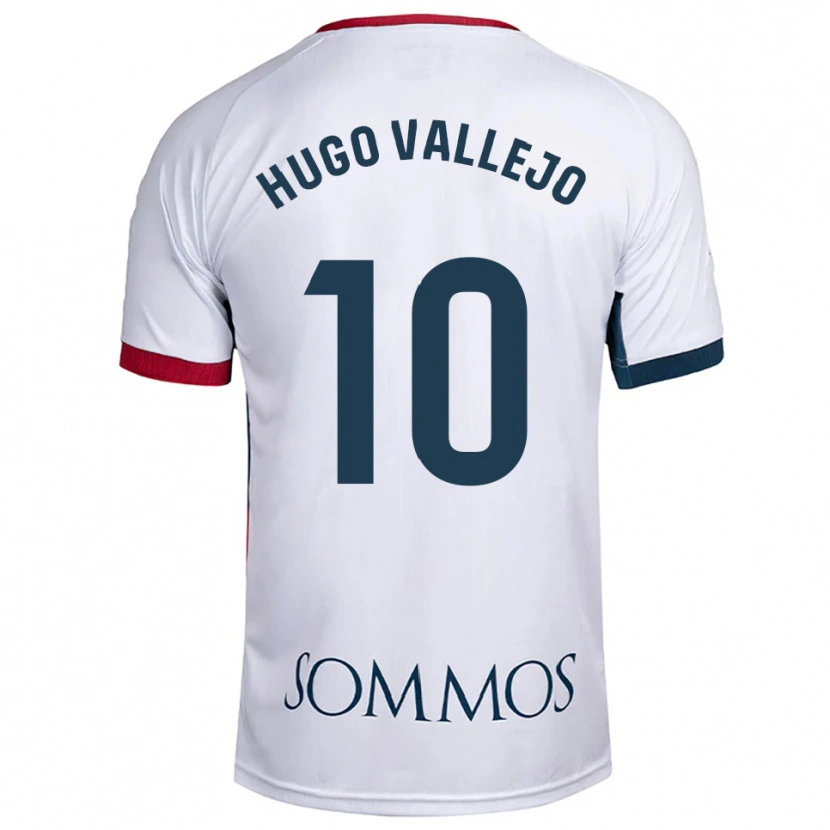 Danxen Kinder Hugo Vallejo #10 Weiß Rot Auswärtstrikot Trikot 2025/26 T-Shirt