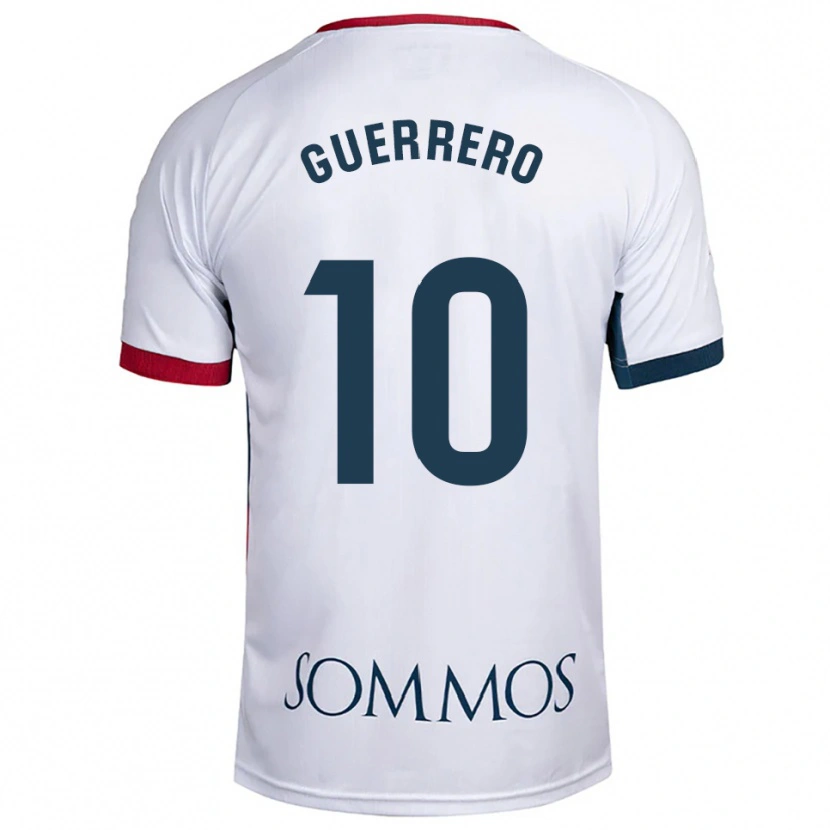 Danxen Kinder Fernando Guerrero #10 Weiß Rot Auswärtstrikot Trikot 2025/26 T-Shirt