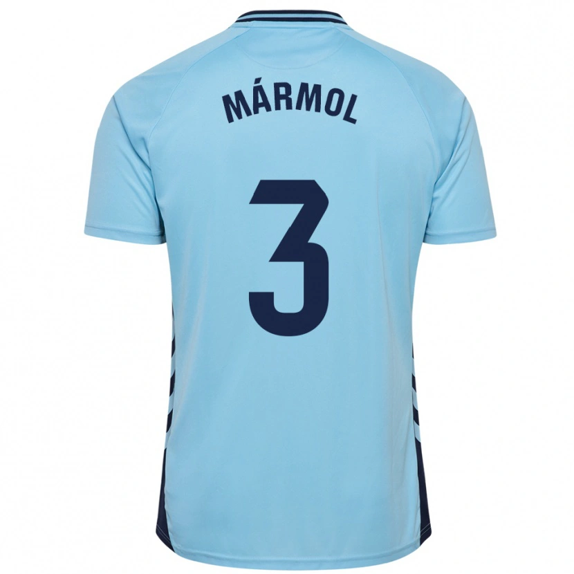 Danxen Kinder Mika Mármol #3 Himmelblau Auswärtstrikot Trikot 2025/26 T-Shirt