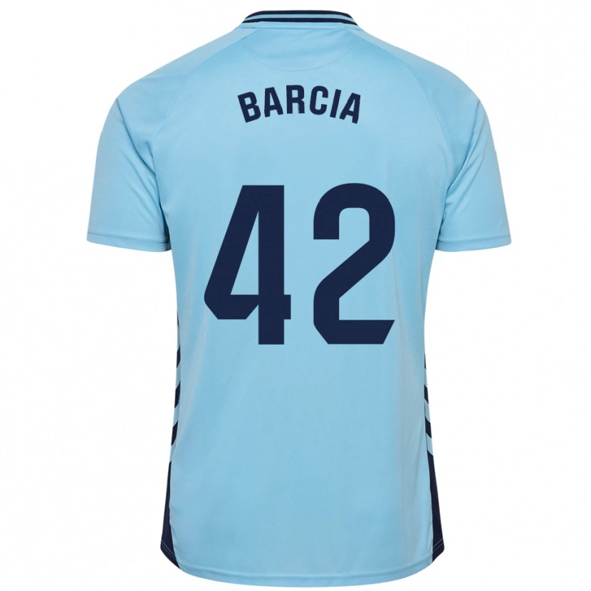 Danxen Kinder Sergio Barcia #42 Himmelblau Auswärtstrikot Trikot 2025/26 T-Shirt