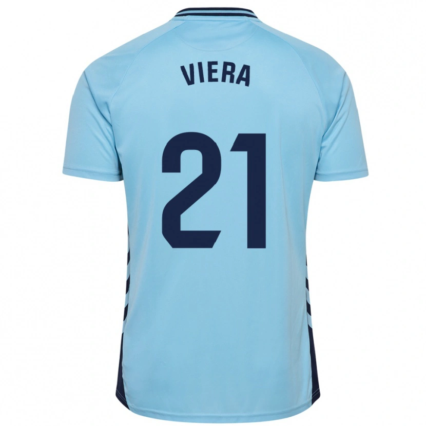 Danxen Kinder Jonathan Viera #21 Himmelblau Auswärtstrikot Trikot 2025/26 T-Shirt