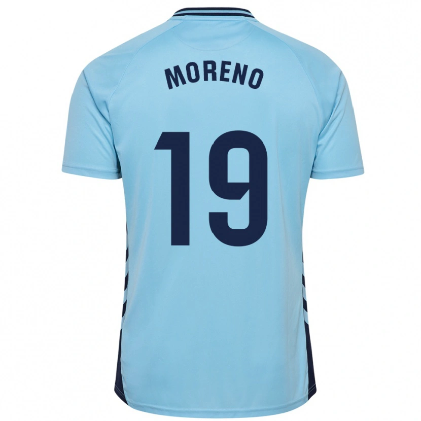 Danxen Kinder Fernando Moreno #19 Himmelblau Auswärtstrikot Trikot 2025/26 T-Shirt