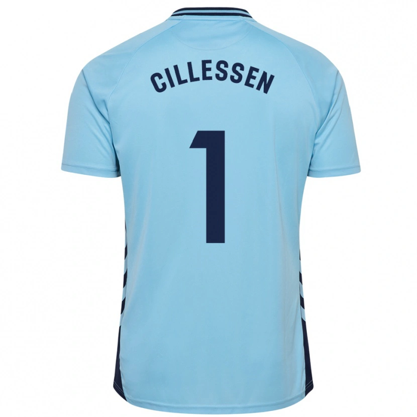 Danxen Kinder Jasper Cillessen #1 Himmelblau Auswärtstrikot Trikot 2025/26 T-Shirt