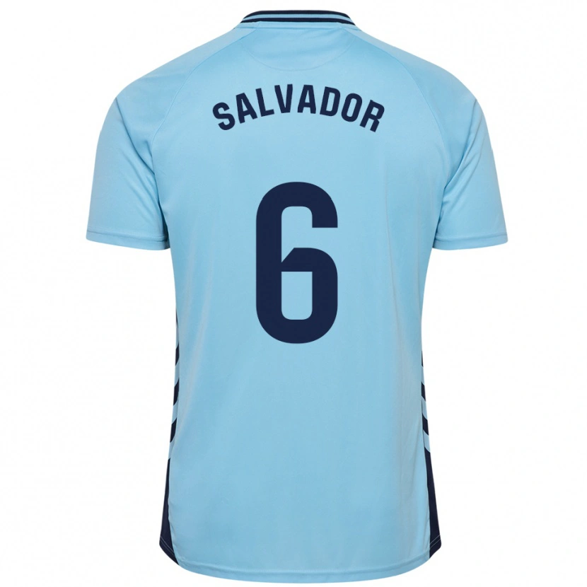 Danxen Kinder Pol Salvador #6 Himmelblau Auswärtstrikot Trikot 2025/26 T-Shirt