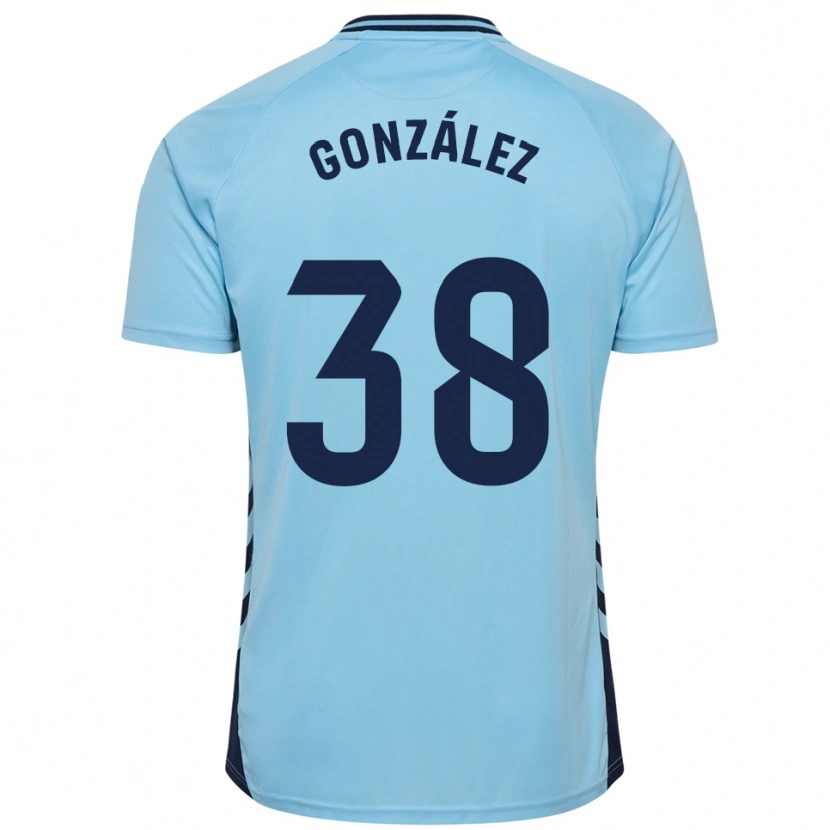 Danxen Kinder Josito González #38 Himmelblau Auswärtstrikot Trikot 2025/26 T-Shirt