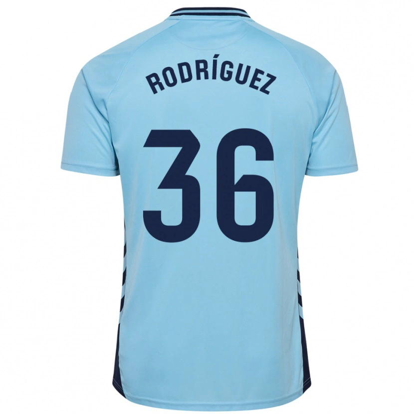 Danxen Kinder Arturo Rodríguez #36 Himmelblau Auswärtstrikot Trikot 2025/26 T-Shirt