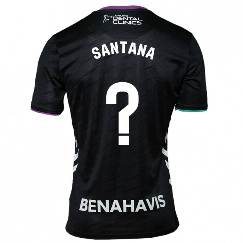 Danxen Kinder Vinícius Santana #0 Schwarz Lila Grün Auswärtstrikot Trikot 2025/26 T-Shirt