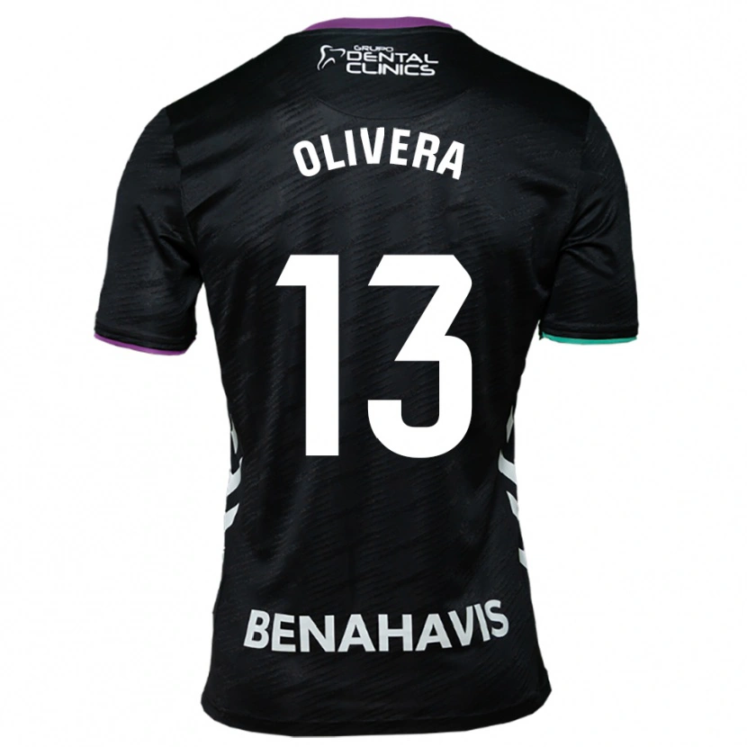 Danxen Kinder Fernando Olivera #13 Schwarz Lila Grün Auswärtstrikot Trikot 2025/26 T-Shirt